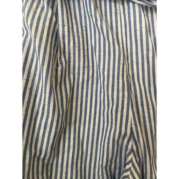Club Monaco Cotton Blend Stripe and Speckle Wide Leg Strapless Jumpsuit • Size 2 - Picture 3 of 4
